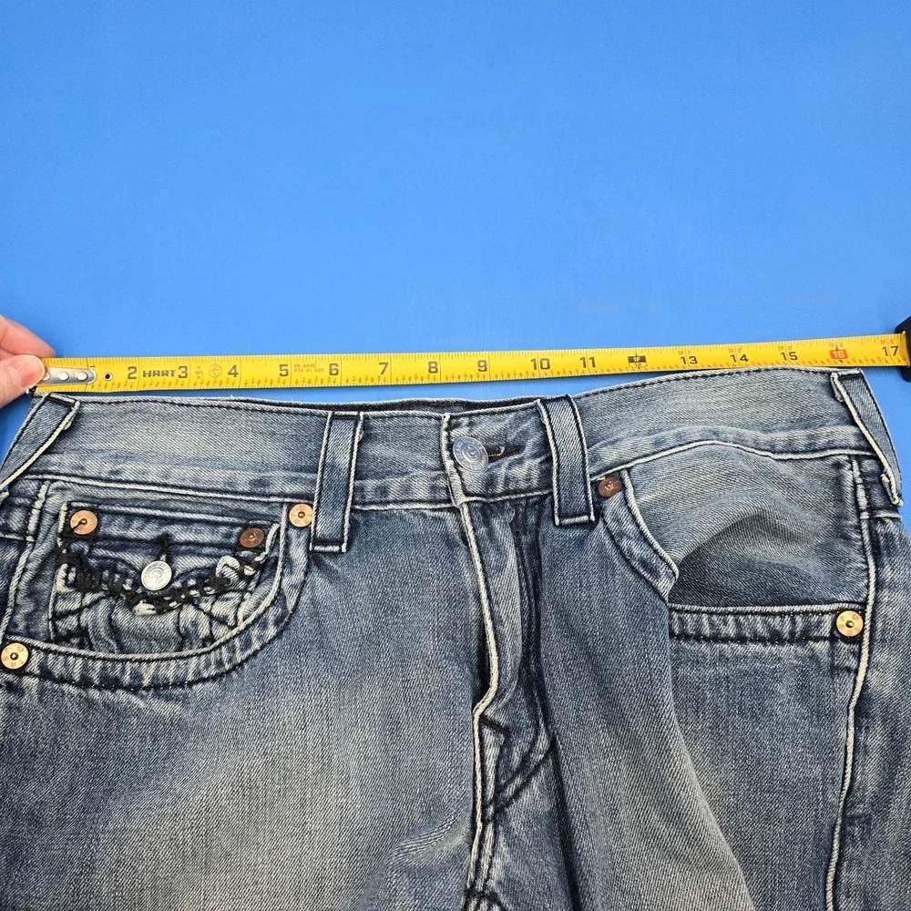 Vintage True Religion Joey Jeans Men's 32x32 Thick‎ Stitch Made in USA Bootcut